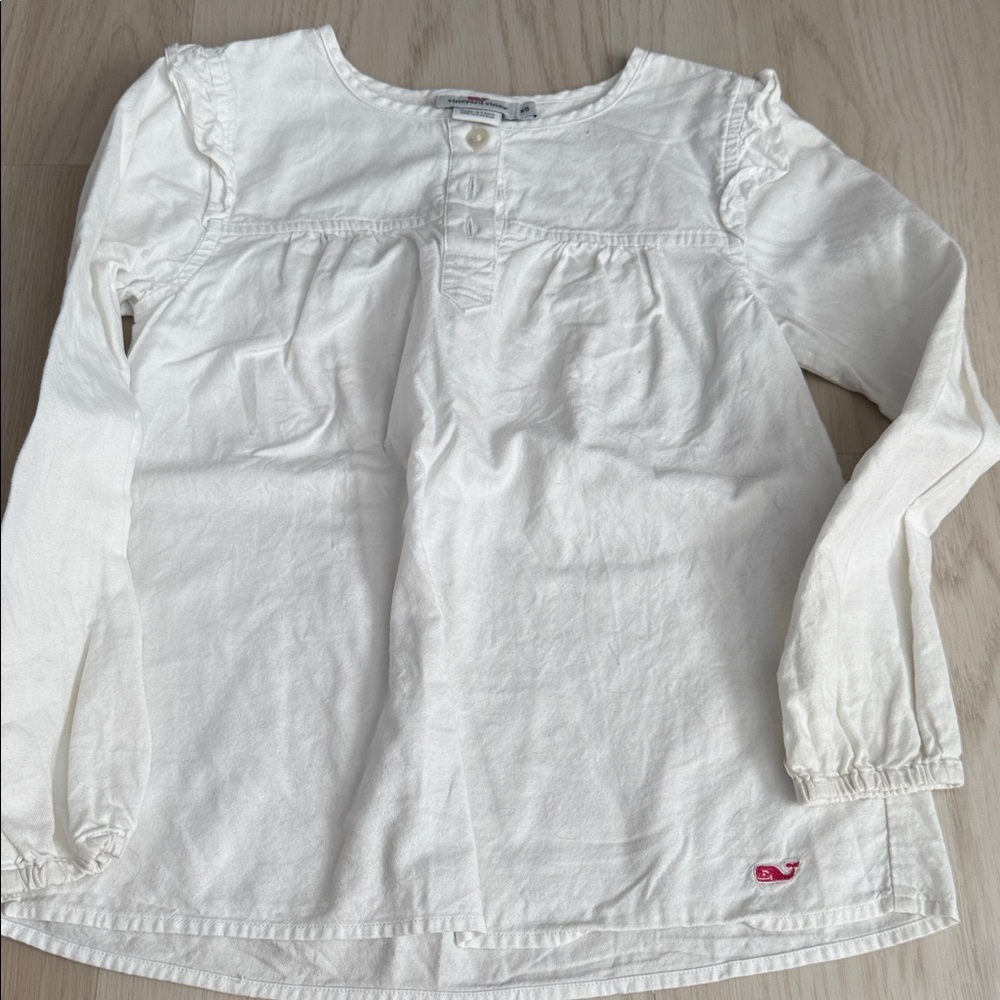 Vineyard Vines Kids White Button Down Shirt